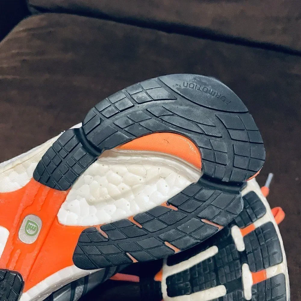 Excellent Adidas Adistar Boost Grey Coral Orange womens Size 10 US 42 2/3 EUR